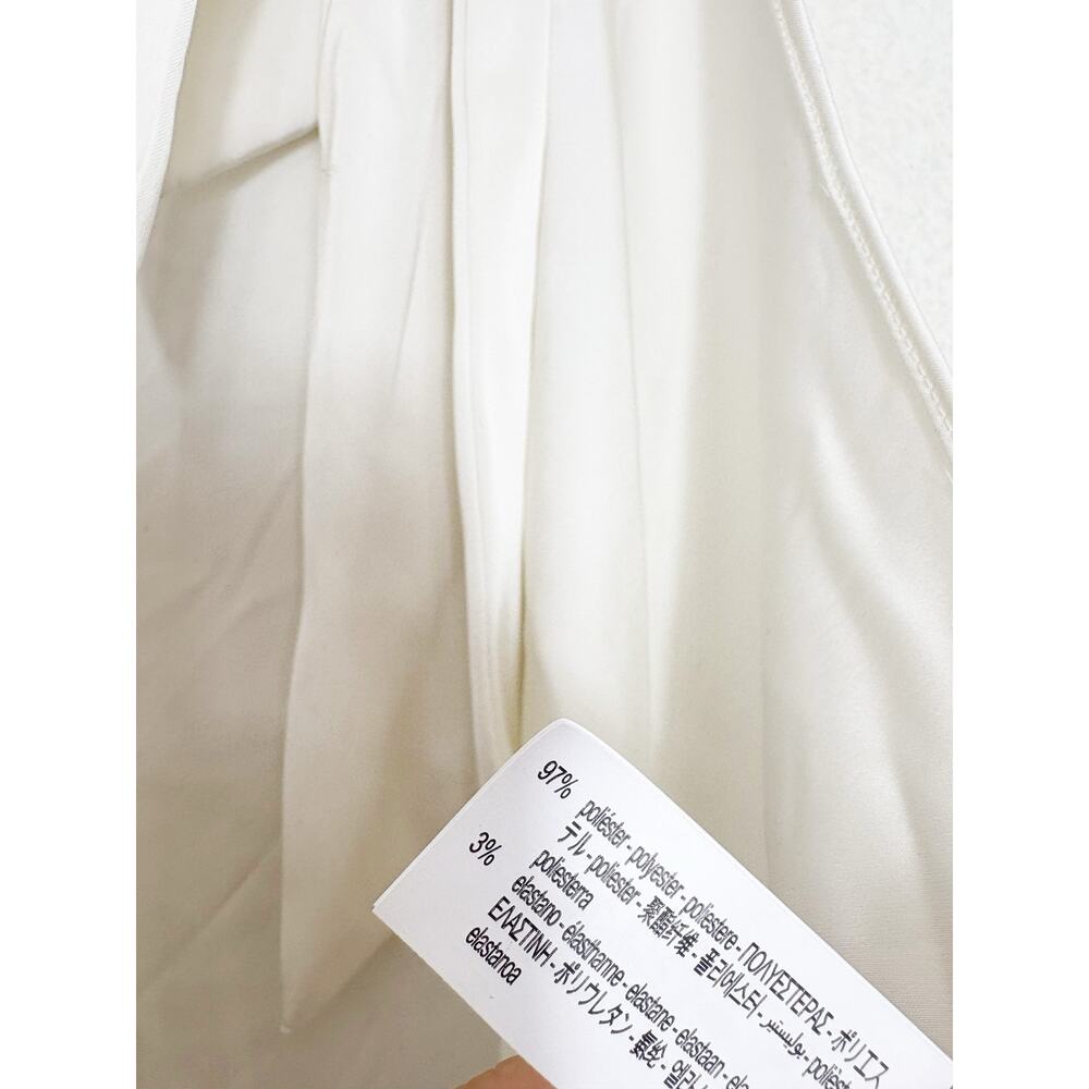 Zara White Asymmetric Satin Halter Top Size XXL Open Back 4772/137 Sexy Party - Picture 6 of 14